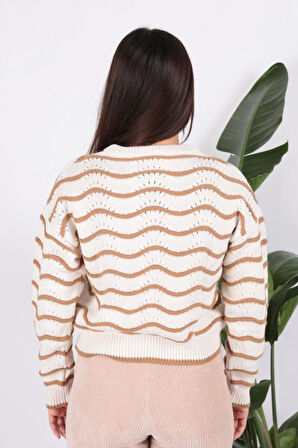 FASHION FRIENDS KADIN AJURLU KAZAK 24K0376K1