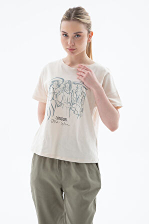 Fashion Friends 25Y0077K1 Kadın Baskılı Bluz