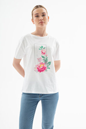Fashion Friends 25Y0122K1 Kadın Baskılı T-Shirt