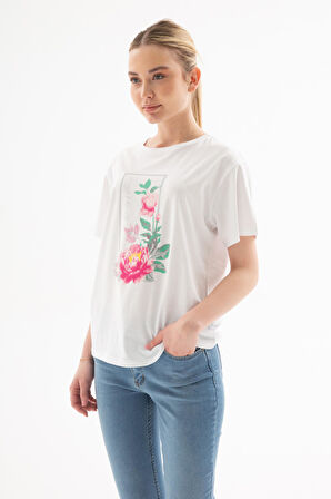 Fashion Friends 25Y0122K1 Kadın Baskılı T-Shirt