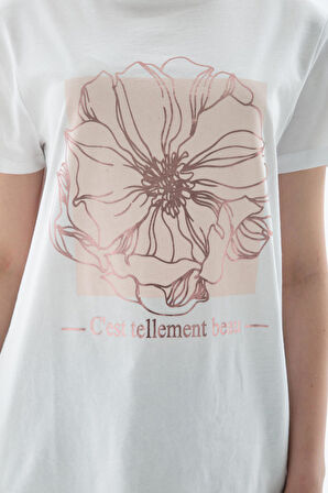 Fashion Friends 25Y0152K1 Kadın Baskılı T-Shirt
