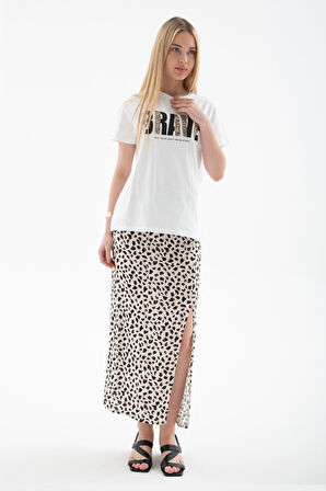 Fashion Friends 25Y0433K1 Kadın Baskılı T-Shirt