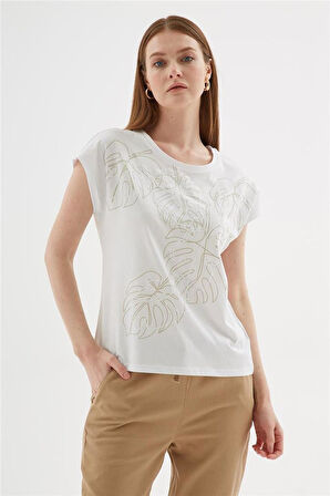 Fashion Friends 25Y0470K1 Kadın Baskılı Bluz