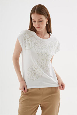 Fashion Friends 25Y0470K1 Kadın Baskılı Bluz