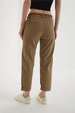 FASHION FRIENDS KADIN KEMERLİ PANTOLON 25Y0107K1
