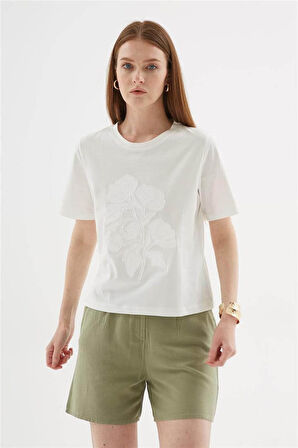 Fashion Friends 25Y0078K1 Kadın Aplikeli Bluz