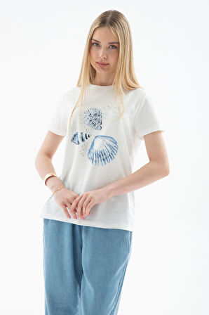 Fashion Friends 25Y0376K1 Kadın Baskılı T-Shirt