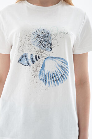 Fashion Friends 25Y0376K1 Kadın Baskılı T-Shirt