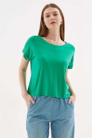 FASHION FRIENDS KADIN BİSİKLET YAKA BLUZ 25Y0519K1