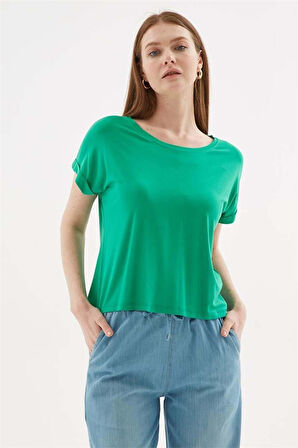 FASHION FRIENDS KADIN BİSİKLET YAKA BLUZ 25Y0519K1