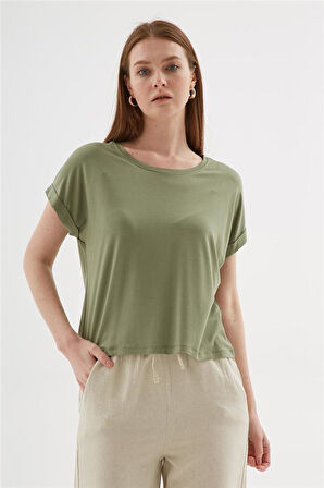 FASHION FRIENDS KADIN BİSİKLET YAKA BLUZ 25Y0519K1