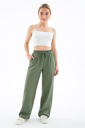 FASHION FRIENDS KADIN GENİŞ PAÇA KETEN PANTOLON 25Y0608K1