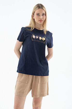 Fashion Friends 25Y0298K1 Kadın Baskılı T-Shirt