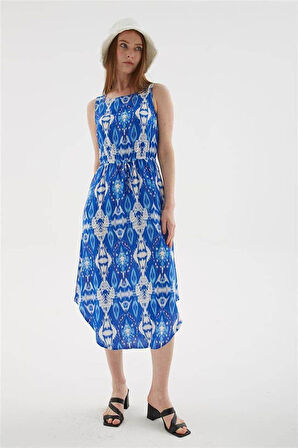 FASHION FRIENDS KADIN DESENLİ ELBİSE 25Y0154K1