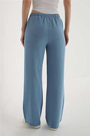 Fashion Friends Geniş Paça Kadın Keten Pantolon 25Y0249K1
