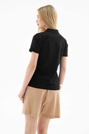 Fashion Friends 25Y0603K1 Kadın Polo V Yaka T-Shirt