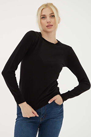 FASHION FRIENDS KADIN BİSİKLET YAKA KAZAK 25K0777K1