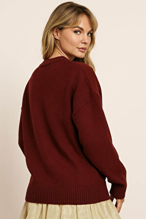 FASHION FRIENDS KADIN NAKIŞLI KAZAK 25K0313K1