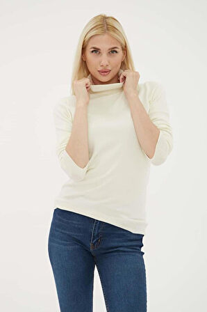 Fashion Friends 25K0780K1 Kadın Baıkçı Yaka Kazak