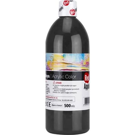 Red Apple RA150-16 Akrilik Boya 500 g Siyah