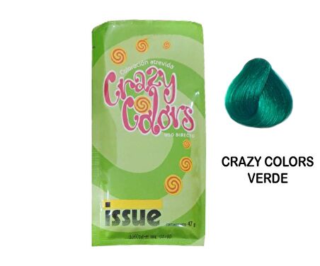 İssue Crazy Colors Yarı Kalıcı Saç Boyası 47 Gr - Verde Crazy