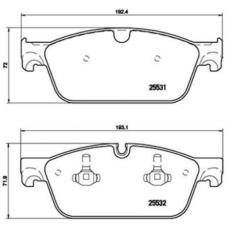 Mercedes Fren Balatası On Gl-Class X166 12>15 ML-Class W166 11>15 - Braxıs Aa0677
