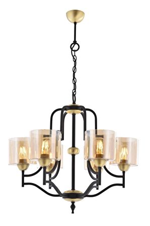 AVONNI AV-4162-6E Eskitme Kaplama Modern Avize E27 Metal Cam 62cm