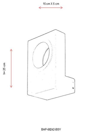 AVONNI BAP-68242-BSY Siyah Boyalı Dış Mekan Aydınlatma LED Alüminyum Profil Pleksi 15x5cm