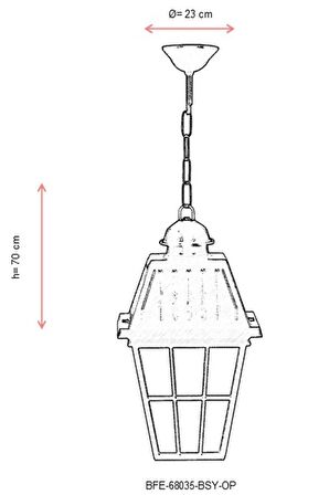 AVONNI BFE-68035-BSY-OP Siyah Boyalı Dış Mekan Aydınlatma E27 Aluminyum Cam 23cm