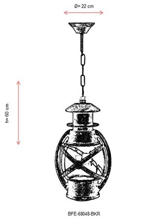 AVONNI BFE-68048-BKR Kahverengi Boyalı Dış Mekan Aydınlatma E27 Aluminyum Polikarbon Cam 22cm