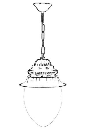 AVONNI BFE-68050-BSY-OP Sarı/Siyah Boyalı Dış Mekan Aydınlatma E27 Aluminyum Döküm Dip Akrilik Cam 22cm