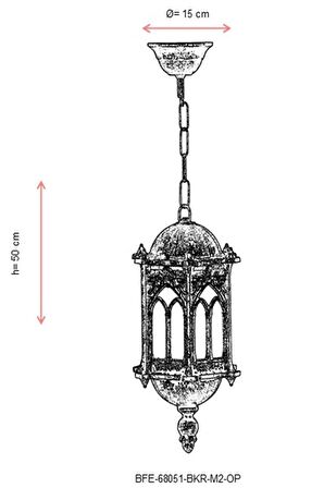 AVONNI BFE-68051-BKR-M2-OP Kahverengi Boyalı Dış Mekan Aydınlatma E27 Aluminyum Polikarbon Cam 15cm