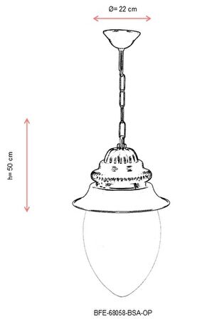 AVONNI BFE-68058-BSA-OP Sarı/Siyah Boyalı Dış Mekan Aydınlatma E27 Aluminyum Akrilik Cam 22cm