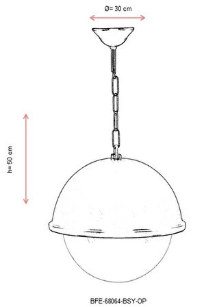 AVONNI BFE-68064-BSY-OP Siyah Boyalı Dış Mekan Aydınlatma E27 Aluminyum Polikarbon Cam 30cm