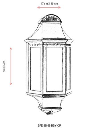 AVONNI BFE-68068-BSY-OP Siyah Boyalı Dış Mekan Aydınlatma E27 Aluminyum Polikarbon Cam 17x10cm