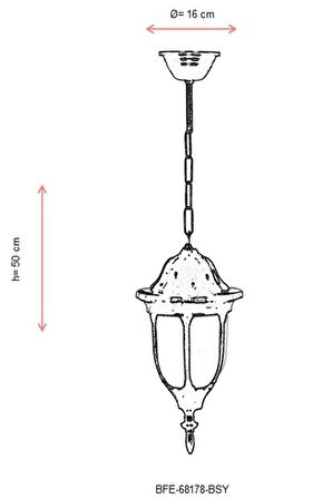 AVONNI BFE-68178-BSY Siyah Boyalı Dış Mekan Aydınlatma E27 ABS Polikarbon Cam 16cm