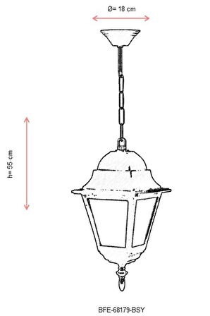 AVONNI BFE-68179-BSY Siyah Boyalı Dış Mekan Aydınlatma E27 ABS Polikarbon Cam 18cm