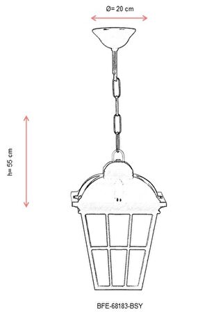 AVONNI BFE-68183-BSY Siyah Boyalı Dış Mekan Aydınlatma E27 ABS Polikarbon Cam 20cm