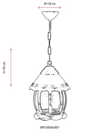 AVONNI BFE-68184-BSY Siyah Boyalı Dış Mekan Aydınlatma E27 ABS Polikarbon Cam 20cm