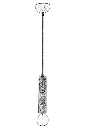 AVONNI AV-1651-1E Eskitme Kaplama Modern Avize E27 Ahşap 6cm