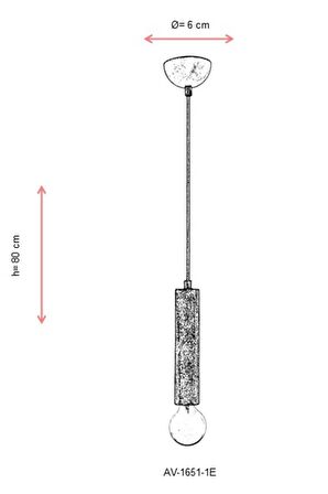 AVONNI AV-1651-1E Eskitme Kaplama Modern Avize E27 Ahşap 6cm