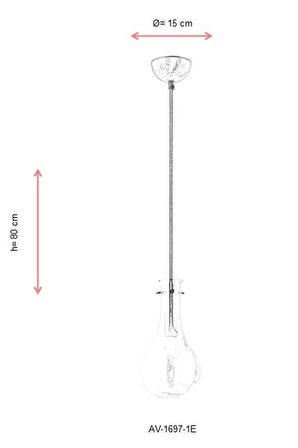 AVONNI AV-60092-1E Eskitme Kaplama Modern Avize E14 Metal Cam 15cm