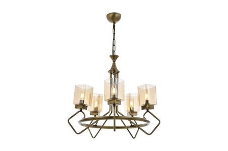 AVONNI AV601355E Eskitme Kaplama Avize E27 Metal Dekoratif Salon Aydınlatma (AF3-3793) - Teşhir