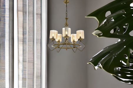 AVONNI AV601355E Eskitme Kaplama Avize E27 Metal Dekoratif Salon Aydınlatma (AF3-3793) - Teşhir