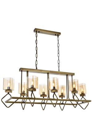 AVONNI AV-60135-8E-YM Eskitme Kaplama Modern Avize E14 Metal Cam 105x40cm
