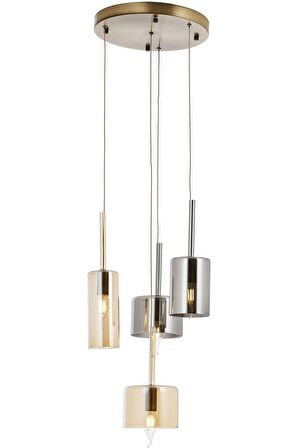 AVONNI AV-60043-4ET-BF Eskitme Kaplama Modern Avize E14 Metal Cam 35cm