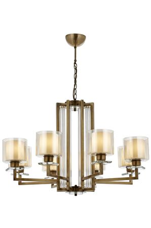 AVONNI AV-60190-8E Eskitme Kaplama Modern Avize E27 Metal Cam 80cm