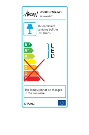 AVONNI ML-64005-BSY Siyah Boyalı Masa Lambası LED Metal Pleksi 11cm