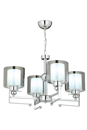 AVONNI AV-65227-4K Krom Kaplama Modern Avize E27 Metal Cam 58cm