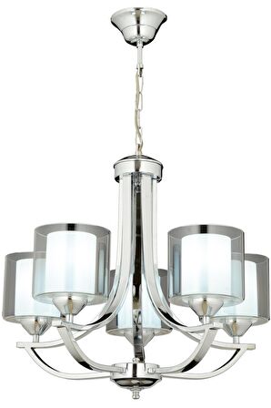 AVONNI AV-65228-5K Krom Kaplama Modern Avize E27 Metal Cam 55cm